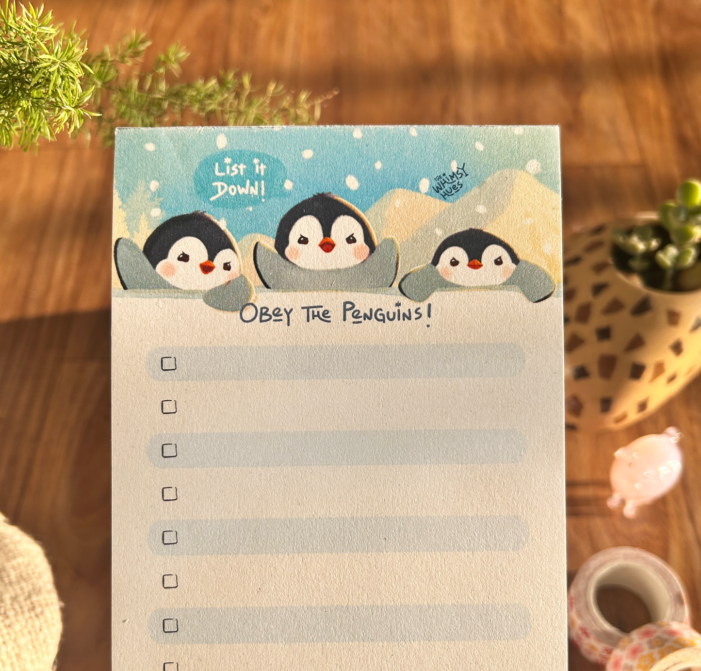 Obey the Penguins - Penguin Listpad