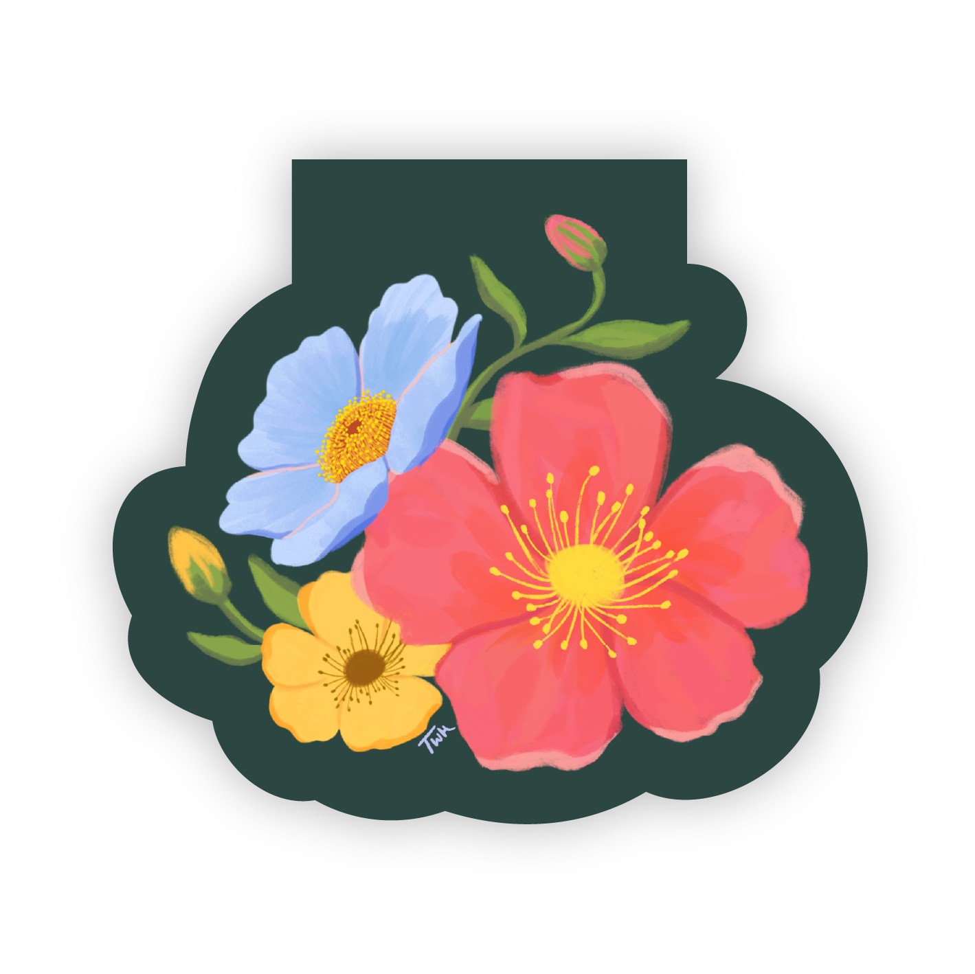 Petal Power - Floral Magnetic Bookmark