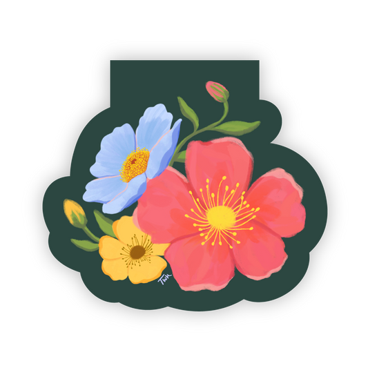 Petal Power - Floral Magnetic Bookmark