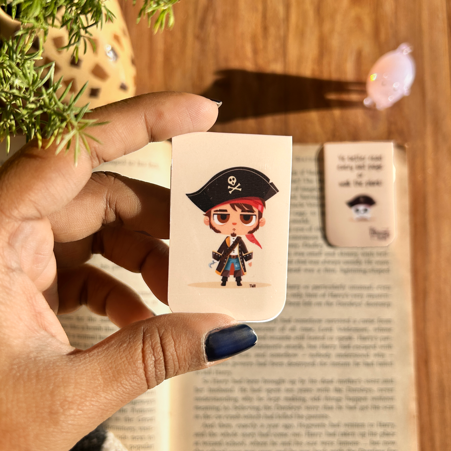 Pirate - Chatty Double-Sided Magnetic Bookmark