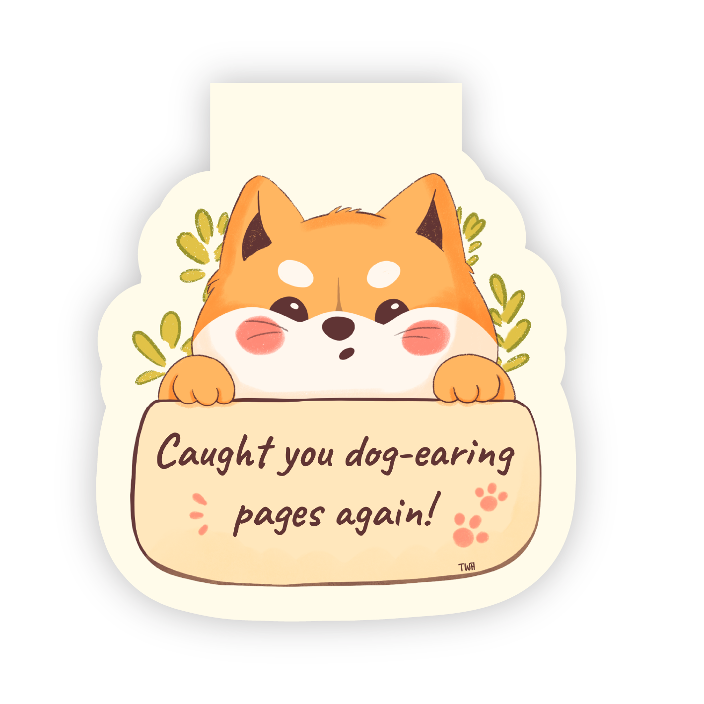 Caught you -  Shiba Inu Magnetic Bookmark