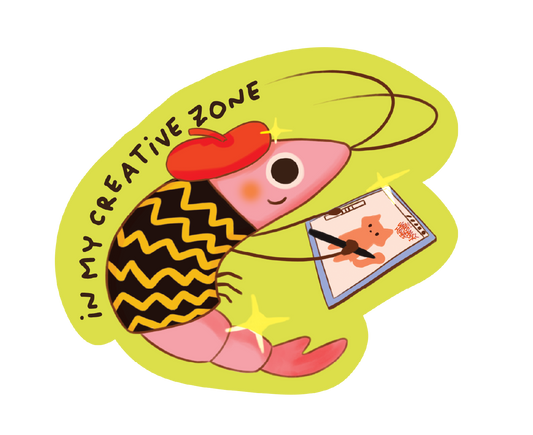 Shrimp Artist - Sticker