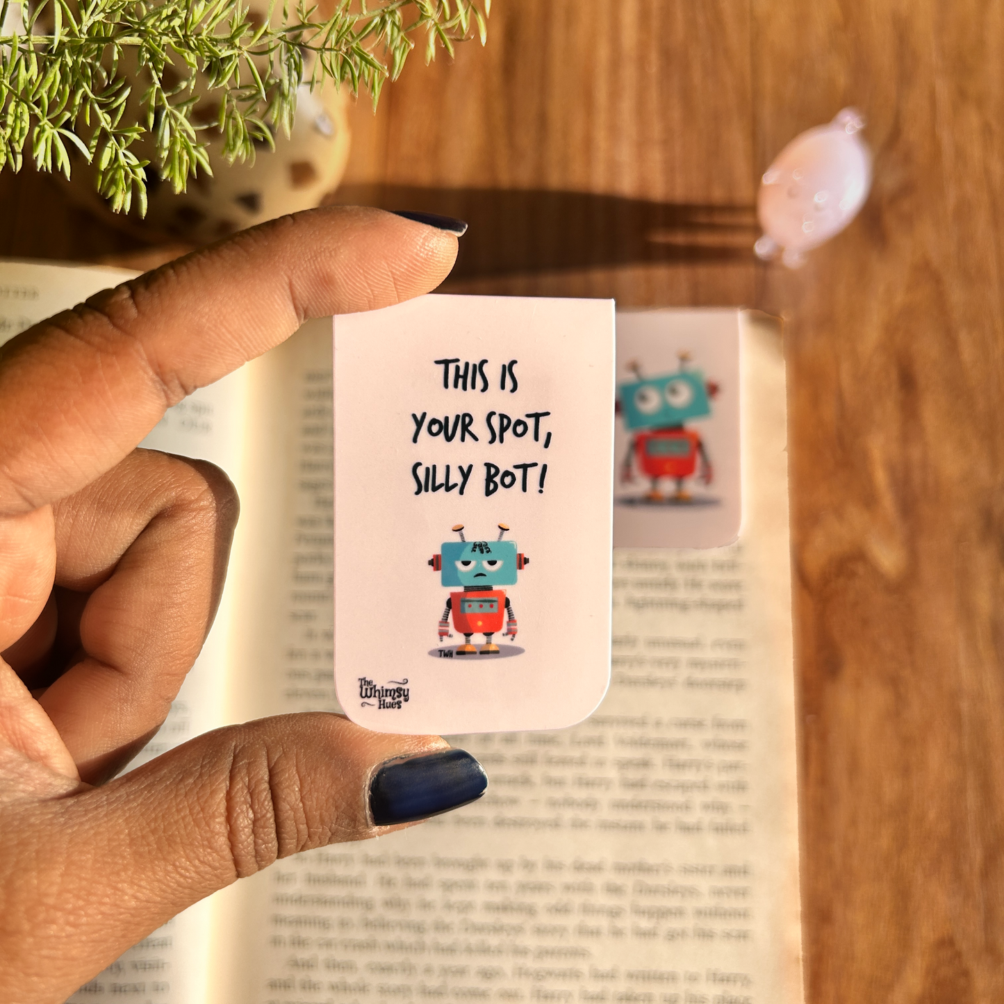 Silly Bot - Chatty Double-Sided Magnetic Bookmark