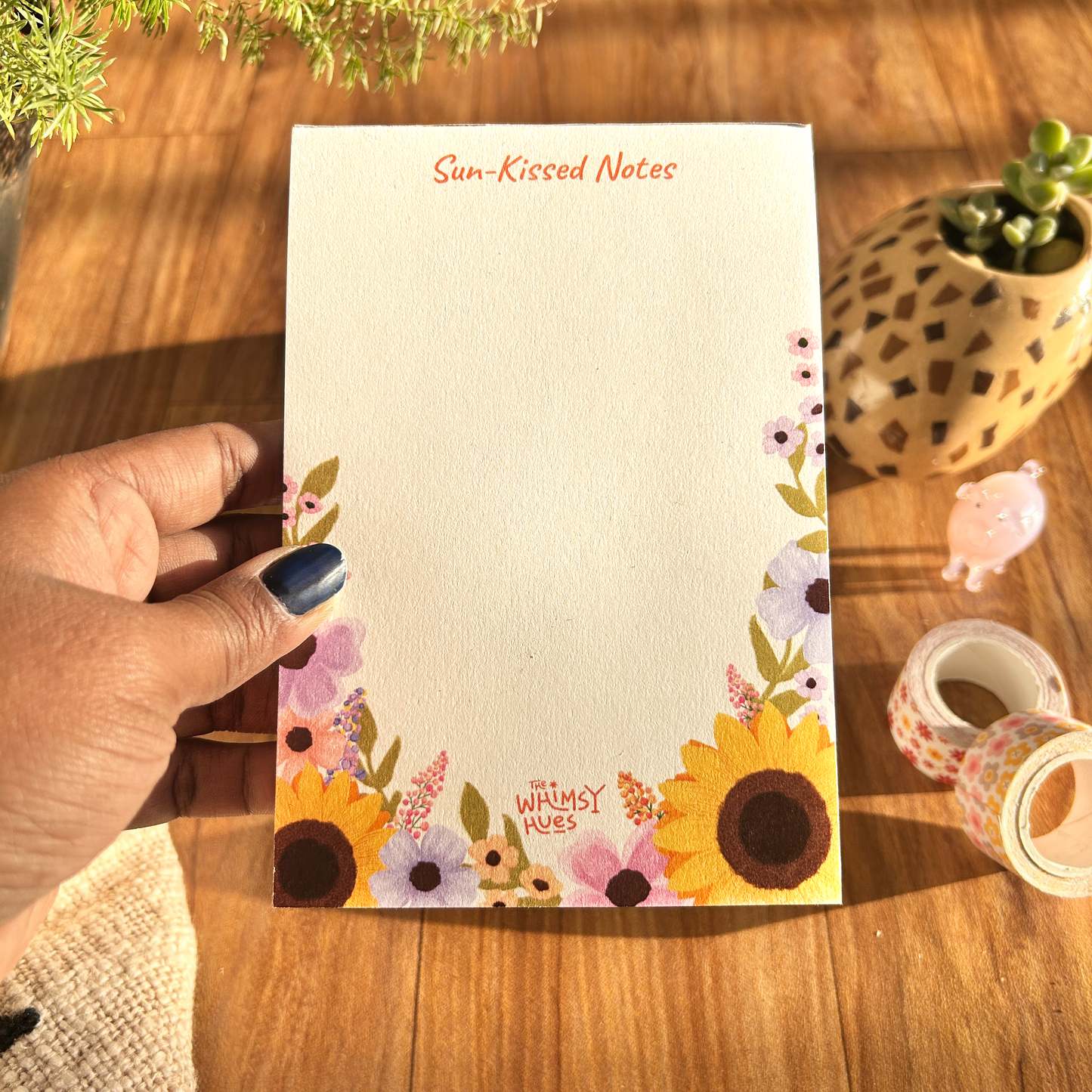 Sun-Kissed Notes - A6 Sunflower Floral Notepad